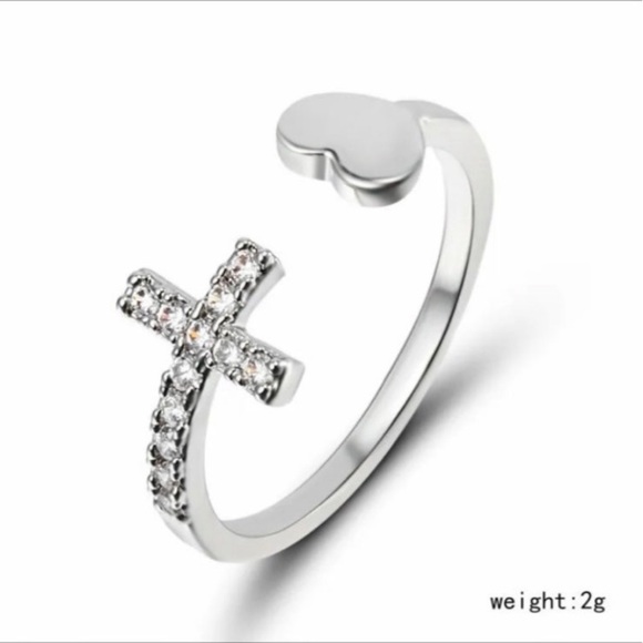 Cross bracelet, cuff style cross & RING - Picture 2 of 2